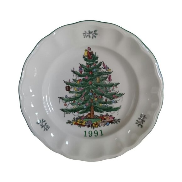 VINTAGE SPODE Collector | Set of 2 ('91 & '92) Limited Edition Christmas Plates - Picture 1 of 4